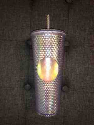Starbucks 2018 Holiday Cold Cup Tumbler 24 Oz Rainbow Iridescent Glitter Sparkle - Sold on eBay Nov, 10th 2018 for $36.00