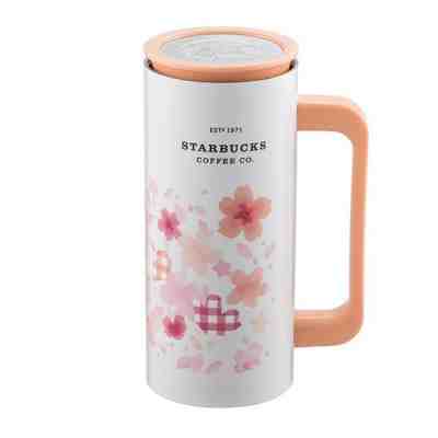 Taiwan Starbucks 2018 12oz sakura peal SS handle desk cup tumbler - Sold on eBay Nov, 9th 2018 for $45.00