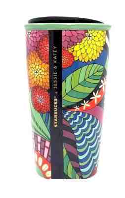 NEW 2018 Starbucks JESSIE And KATEY Ceramic Tumbler Traveler Mug 12oz  - Sold on eBay Nov, 9th 2018 for $28.95