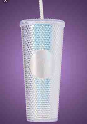 NEW Starbucks 2018 Holiday Iridescent Glitter Traveler Tumbler Iced Cup 24 OZ - Sold on eBay Nov, 9th 2018 for $35.99