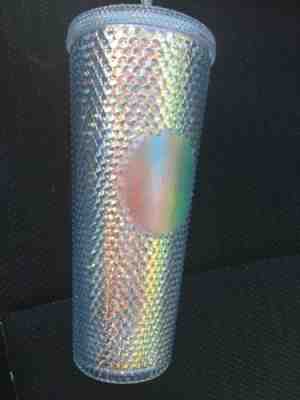 NEW IN HAND Starbucks 2018 Holiday Rainbow Iridescent Bling Glitter Tumbler 24oz - Sold on eBay Nov, 9th 2018 for $36.96