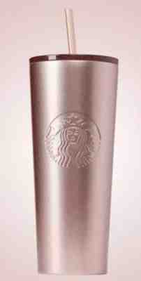 2018 Starbucks Rose Gold Pink Glitter Cold Cup Tumbler 24oz Venti Brand New! - Sold on eBay Nov, 8th 2018 for $31.00