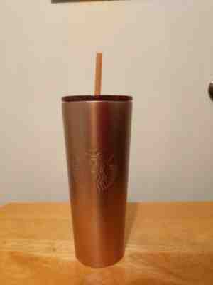 Starbucks STAINLESS Rose Gold 24 oz Tumbler Cup Holiday Sparkle 2018 - Sold on eBay Nov, 8th 2018 for $23.00