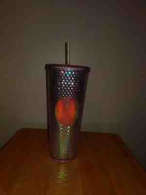 Starbucks 2018 Holiday Rainbow Iridescent Glitter Traveler Tumbler Cup 24 OZ - Sold on eBay Nov, 8th 2018 for $30.00