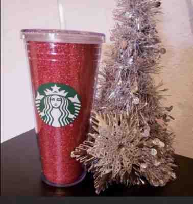 STARBUCKS? 20oz Tumbler Red Glitter Holiday ?2018? ?NEW  - Sold on eBay Nov, 8th 2018 for $20.00