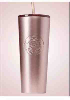2018 Starbucks Rose Gold Pink Glitter Cold Cup Stainless  Holiday Tumbler!   - Sold on eBay Nov, 8th 2018 for $38.00