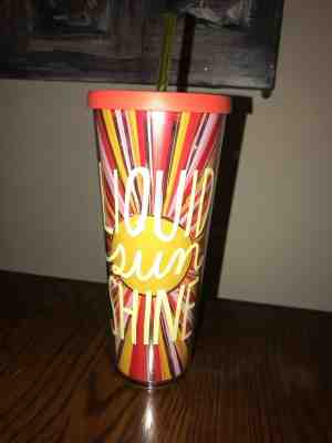 NEW~STARBUCKS 2018 COLD CUP SUMMER LIQUID SUN SHINE VENTI TUMBLER  - Sold on eBay Nov, 8th 2018 for $20.00