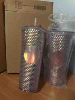 Starbucks 2018 Holiday Iridescent Glitter Traveler Tumbler Cold Cup - Sold on eBay Nov, 8th 2018 for $38.99