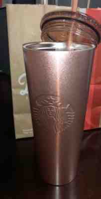 2018 Starbucks Rose Gold Pink Glitter Cold Cup Tumbler 26oz Venti Brand New! - Sold on eBay Nov, 7th 2018 for $29.10