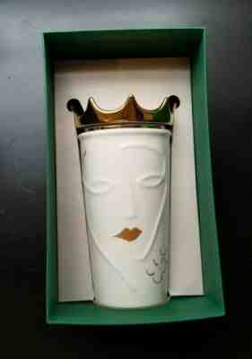 Starbucks Mug 2016 Siren Removable Gold Crown Travel Tumbler RARE Ceramic NIB - Sold on eBay Sep, 10th 2018 for $99.99