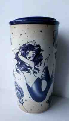 NWT 2016 Starbucks 12oz Tattoos / Mermaid Ceramic Travel Mug / Cup / Tumbler HTF - Sold on eBay Sep, 8th 2018 for $91.00