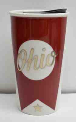 NEW Starbucks OHIO Double Wall Ceramic Travel 2016 Tumbler   - Sold on eBay Sep, 2nd 2018 for $28.00