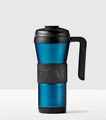 Starbucks Travel Blue Stainless Steel Tumbler Mug 2016 Black Lid 16oz - Excellen - Sold on eBay Sep, 2nd 2018 for $28.49