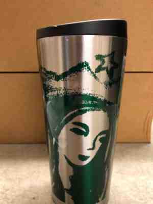 STARBUCKS CHRISTMAS 2016 STAINLESS STEEL MERMAID SIREN TUMBLER 16 OZ - Sold on eBay Aug, 31st 2018 for $11.95