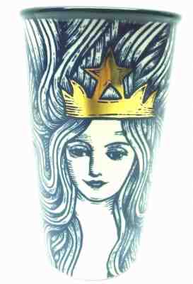 Starbucks 2016 Anniversary Edition Blue Siren Mermaid 12oz Ceramic Tumbler  - Sold on eBay Aug, 30th 2018 for $34.99