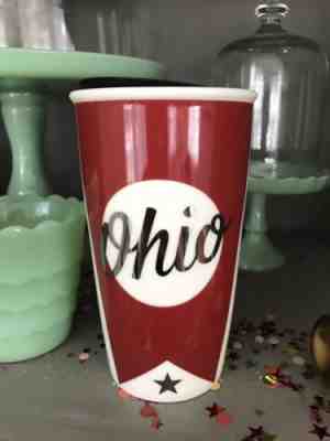 NEW Starbucks OHIO Double Wall Ceramic Travel 2016 Tumbler - Sold on eBay Aug, 30th 2018 for $24.00