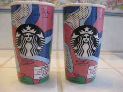 MISPRINT! 2016 Starbucks OREGON Travel Tumbler Ceramic Cup MUG Portland - Sold on eBay Aug, 30th 2018 for $59.99