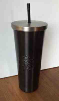 2017 Starbucks Cold Cup Matte Black Stainless Steel Tumbler 24 Oz - Sold on eBay Sep, 11th 2018 for $19.99