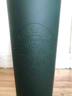 Starbucks 2017 Holiday MATTE GREEN 24 oz Venti Cup Tumbler Lid Straw Collectible - Sold on eBay Sep, 11th 2018 for $35.00
