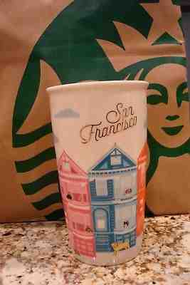 New Starbucks 2017 San Francisco Painted Ladies Ceramic To Go Tumbler Mug  - Sold on eBay Sep, 11th 2018 for $39.44