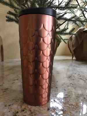 2017 Starbucks Stainless Steel Copper Travel Tumbler Mermaid Siren Scales 18 oz. - Sold on eBay Sep, 8th 2018 for $44.95