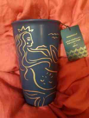 Starbucks 2017 Anniversary Tumbler/Mug Blue and Gold Siren! NEW! - Sold on eBay Sep, 7th 2018 for $21.00
