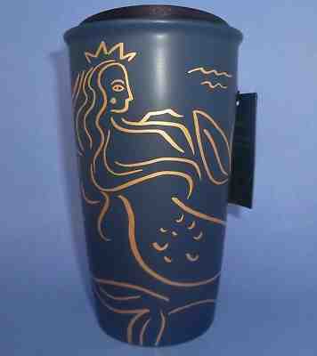 Starbucks Golden Siren At Sea Anniversary Navy Blue Tumbler Traveler 2017 New - Sold on eBay Sep, 5th 2018 for $24.99