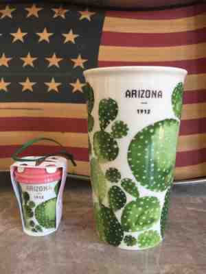 Starbucks 2017 Local Arizona Ceramic Double Wall Tumbler Mug & Ornament Set - Sold on eBay Sep, 4th 2018 for $69.99