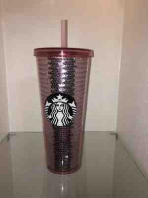 Starbucks 2017 Pink Rose Gold Sequins 24 oz Cup Limited Edition Holiday Tumbler - Sold on eBay Nov, 23rd 2018 for $59.99