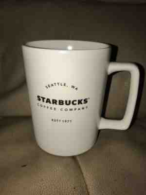 NEW Starbucks 2016 Coffee Seattle Est 1971 Coffee Mug Cup 16 oz White Barista - Sold on eBay Nov, 21st 2018 for $12.99