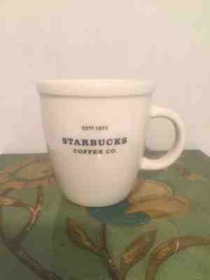 2001 White Starbucks Barista Abbey 16oz Coffee Mug - Est 1971 - Sold on eBay Nov, 19th 2018 for $7.00