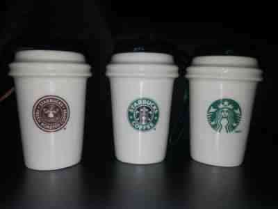 Starbucks 2011 Ornaments. 1971, 1992, and 2011 starbucks logo. "To go" cups - Sold on eBay Nov, 18th 2018 for $8.00
