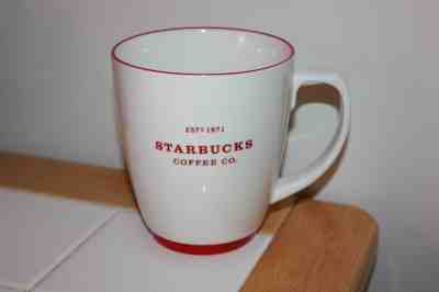 2007 Starbucks Coffee White w/ Red Trim Barista Abbey est. 1971 18 fl oz Mug Cup - Sold on eBay Nov, 18th 2018 for $9.99
