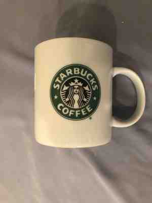  1999 Starbucks Coffee Mug-  White Green Siren Mermaid Logo 14 oz  - Sold on eBay Nov, 23rd 2018 for $8.50