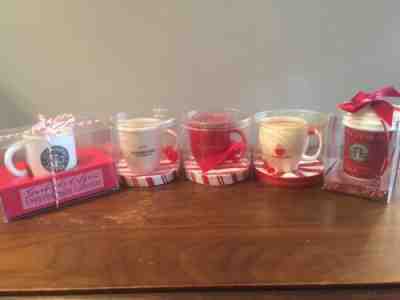 Lot of 5 Starbucks Christmas Ornaments 1999, 2002, 2003, 2005 MINI ABBEY II HTF - Sold on eBay Nov, 21st 2018 for $56.00