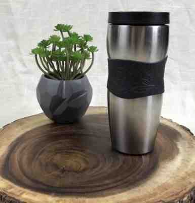 Starbucks 2000 Stainless Steel Tumbler 16 oz Indonesia Silicone Sleeve - Sold on eBay Nov, 23rd 2018 for $21.99