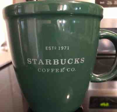 EUC Starbucks Barista Coffee Abbey Green 16oz Mug Tea Cup Black Lettering 2001 - Sold on eBay Nov, 22nd 2018 for $3.50