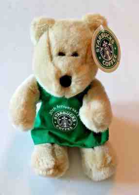 Starbuck's Teddy Bear 30th Anniversary Bearista Plush 9.5" 15th Edition 2001 - Sold on eBay Nov, 19th 2018 for $13.49