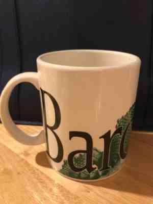 2002 Starbucks Green & White BARCELONA City Large 14 oz Mug by Jan Belson Exc - Sold on eBay Nov, 22nd 2018 for $16.00