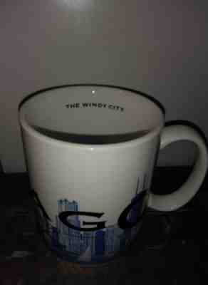 Starbucks 2002 Chicago The Windy City Barista Skyline Series One Mug/Cup 18 oz - Sold on eBay Nov, 20th 2018 for $4.79