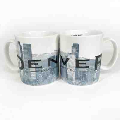 2 Starbucks Denver Mugs Barista Skyline Series 2002 - The Mile High City - Sold on eBay Nov, 19th 2018 for $24.00