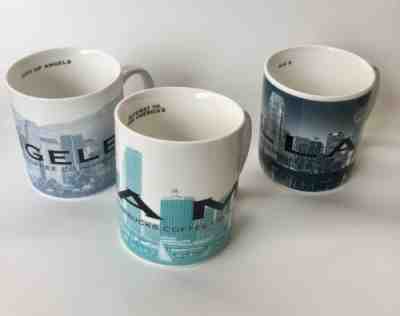 3 STARBUCKS Coffee Mugs Skyline Series DALLAS, MIAMI, LOS ANGELES  Barista 2002 - Sold on eBay Nov, 18th 2018 for $22.00