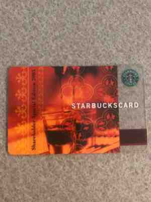 STARBUCKS Shareholder Special Edition 2003 Gift Card 0 No Balance ©2002 Old Logo - Sold on eBay Nov, 9th 2018 for $26.00
