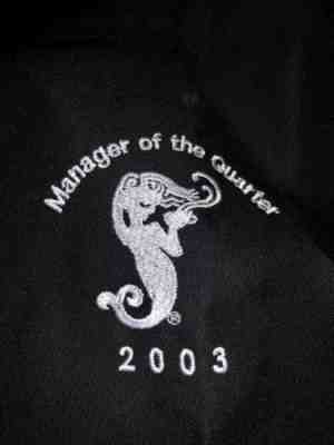 Starbucks Manager Of The Quarter 2003 Black Apron - Sold on eBay Nov, 23rd 2018 for $32.00