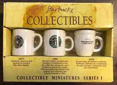 Starbucks 2003 Collectible Miniatures Series 1 - 3 mugs - NIB - ornament (1149) - Sold on eBay Nov, 19th 2018 for $40.00