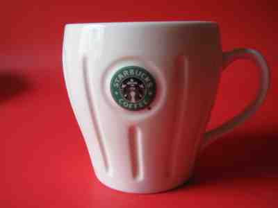 Starbucks Barista Mug - White Ribbed with Siren Logo - 2003 - Sold on eBay Nov, 18th 2018 for $8.00
