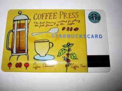 STARBUCKS  2003 - "French Press"  New / Never Used / Mint - Gift Card -FS - Sold on eBay Nov, 11th 2018 for $12.09