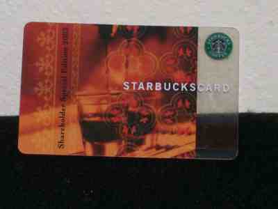 Starbucks Shareholder Special Edition Gift Card 2003 - Sold on eBay Nov, 11th 2018 for $11.50