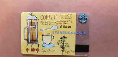 2003 Coffee Press Starbucks card - Sold on eBay Nov, 10th 2018 for $10.50