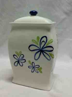 2003 FLORAL HAND PAINTED STARBUCKS COFFEE CANISTER W/ RUBBER SEAL - Sold on eBay Nov, 10th 2018 for $9.99